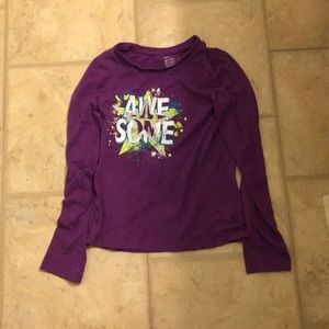 Purple long sleeved shirt